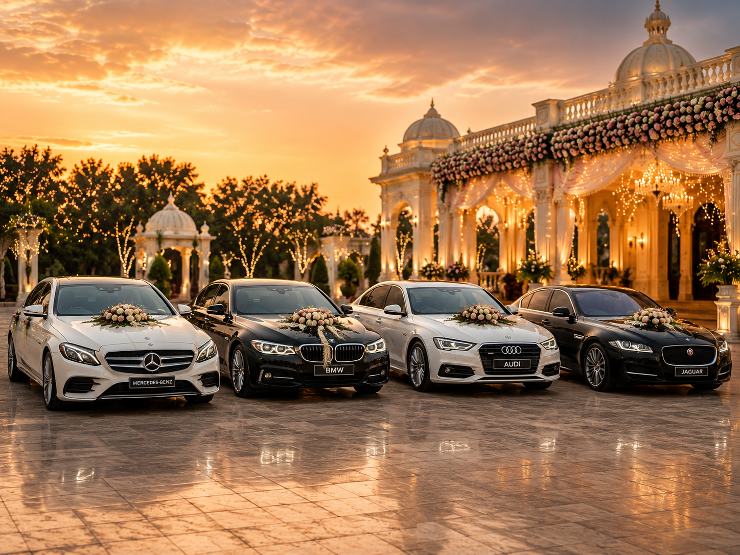 Luxury wedding car