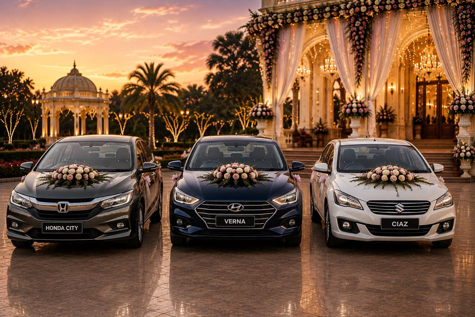 Sedan wedding car